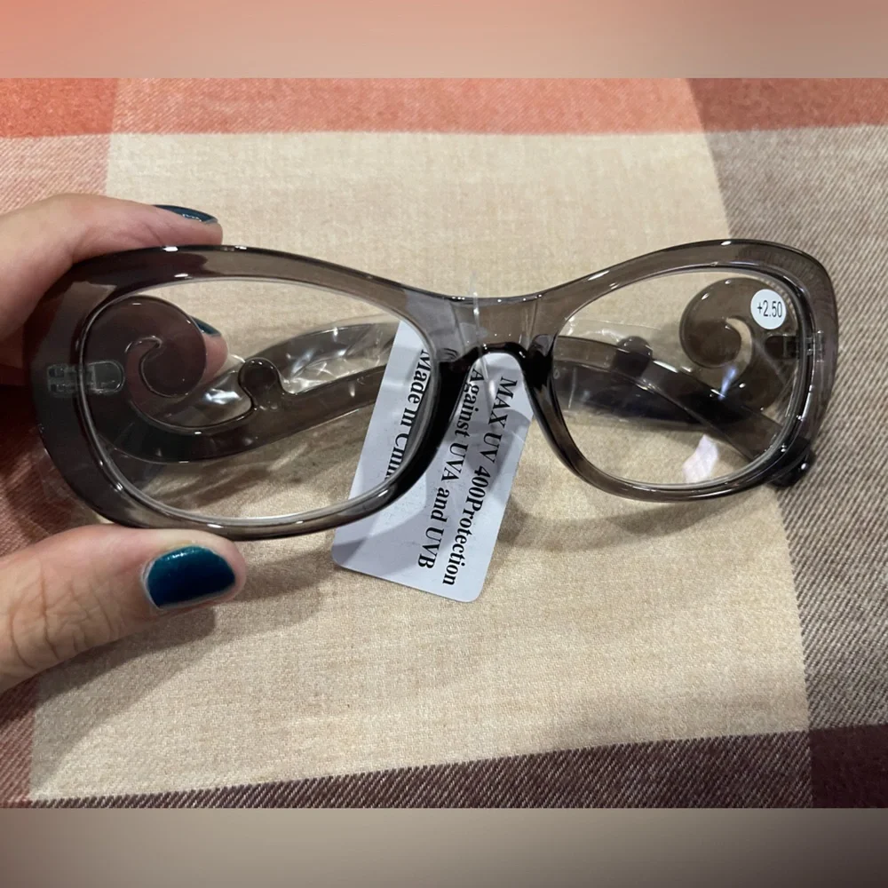 Imitation Prada Grey Baroque +3.00 Reading Glasses